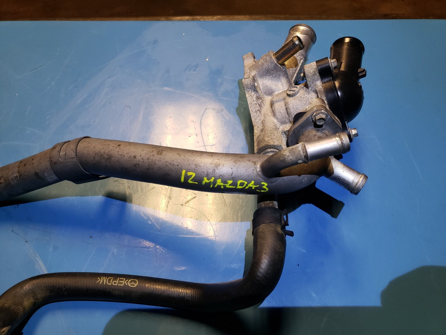 2012 Mazda 3 2.0l Engine Coolant Thermostat Housing OEM