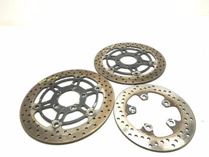 2003 Suzuki Sv 650 Brake Disc Rear & Front 3 Pcs OEM