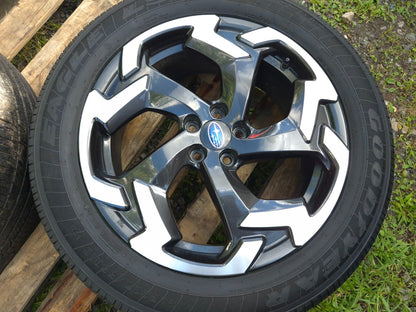 2022 Subaru Crosstrek Wheel Rim W/ Tire 225/55/r18 18x7j 6.3/32 Pair 2 Pcs OEM