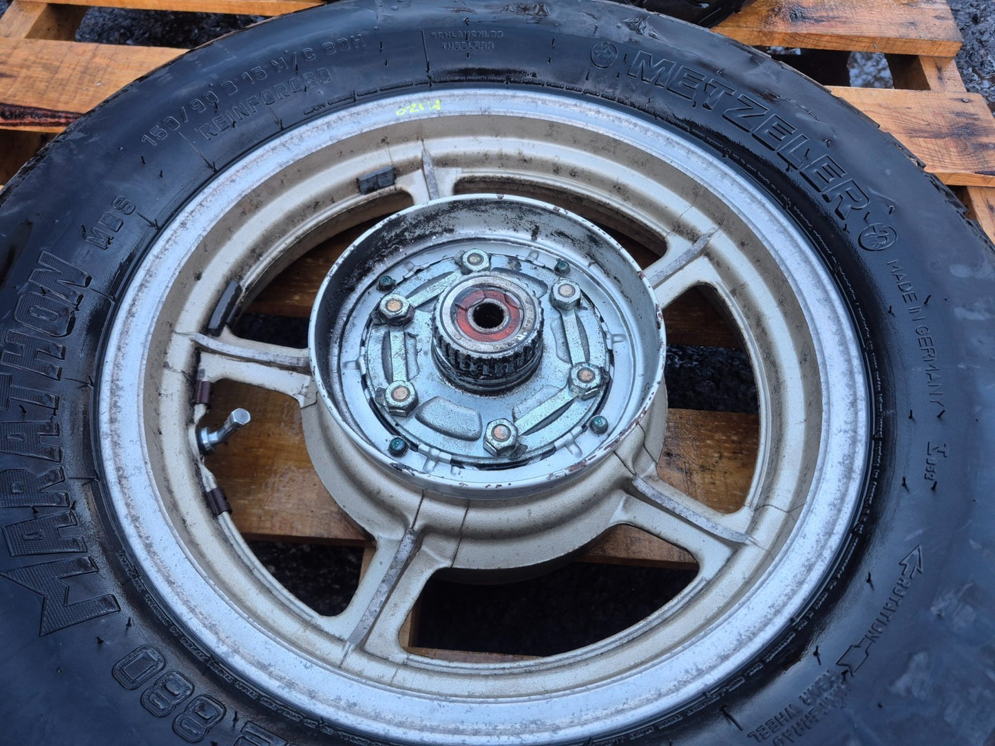 1994 Yamaha Virago Xv1100 Rear & Front Wheel W/ Tire Pair R 15 R 19 OEM