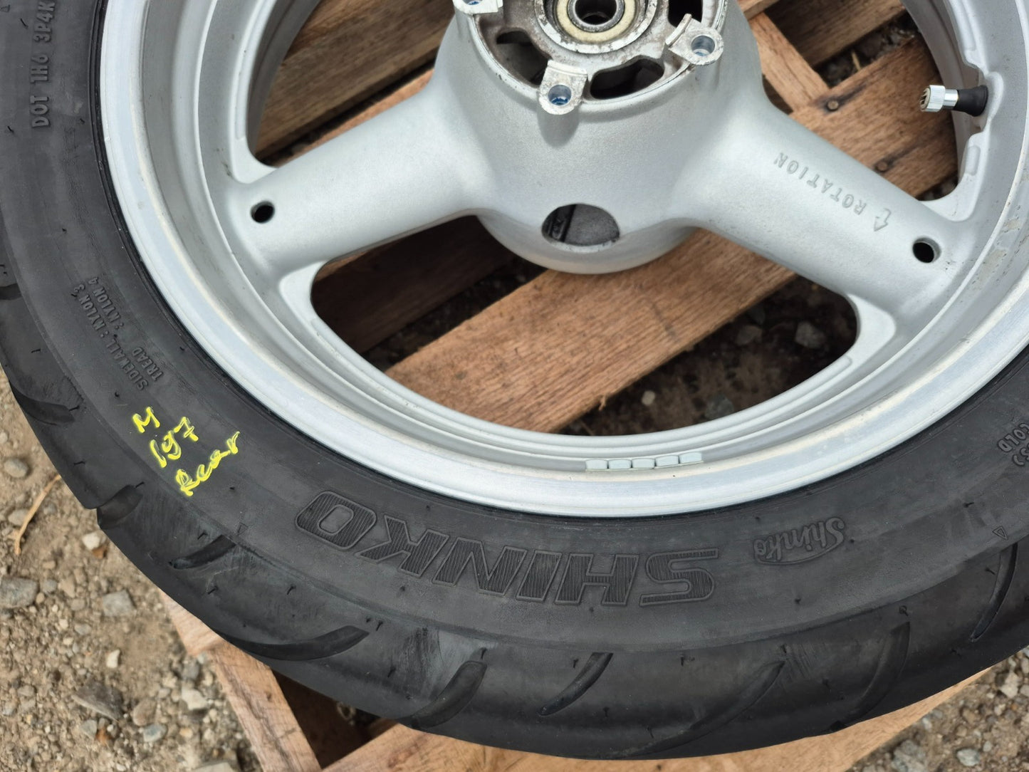1999 Suzuki Katana 750 Gsx750f Wheel Rim W/ Tire Front & Rear OEM