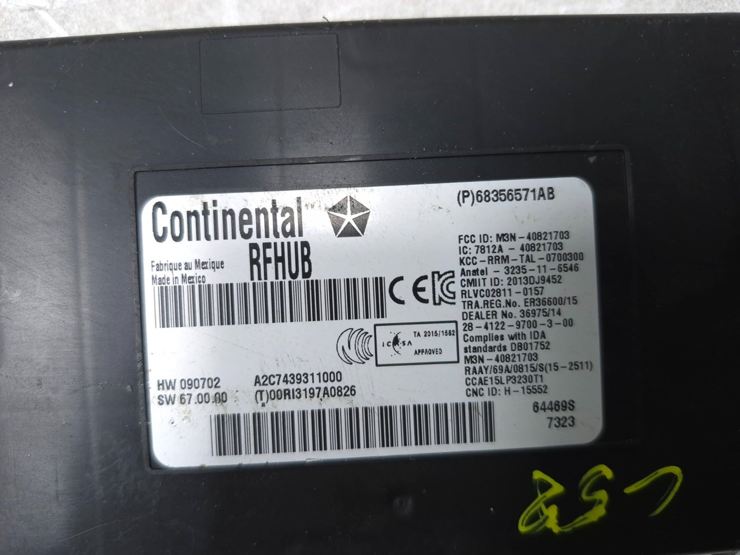 2018 Chrysler 300 Keyless Entry Receiver Control Module OEM