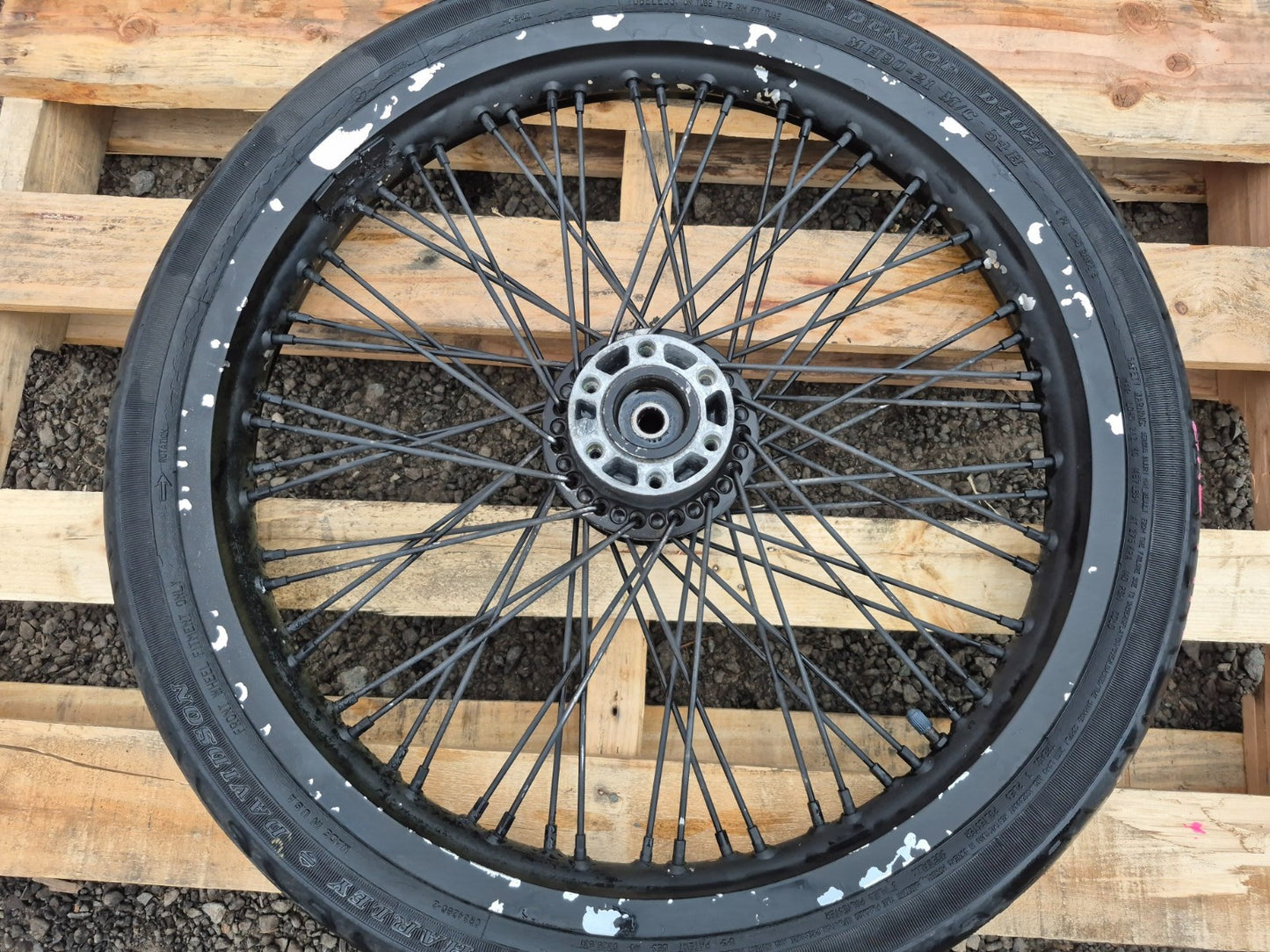 1993 Suzuki Vs800 Intruder Wheel Rim W/ Tire Front & Rear Pair R15 R21 OEM