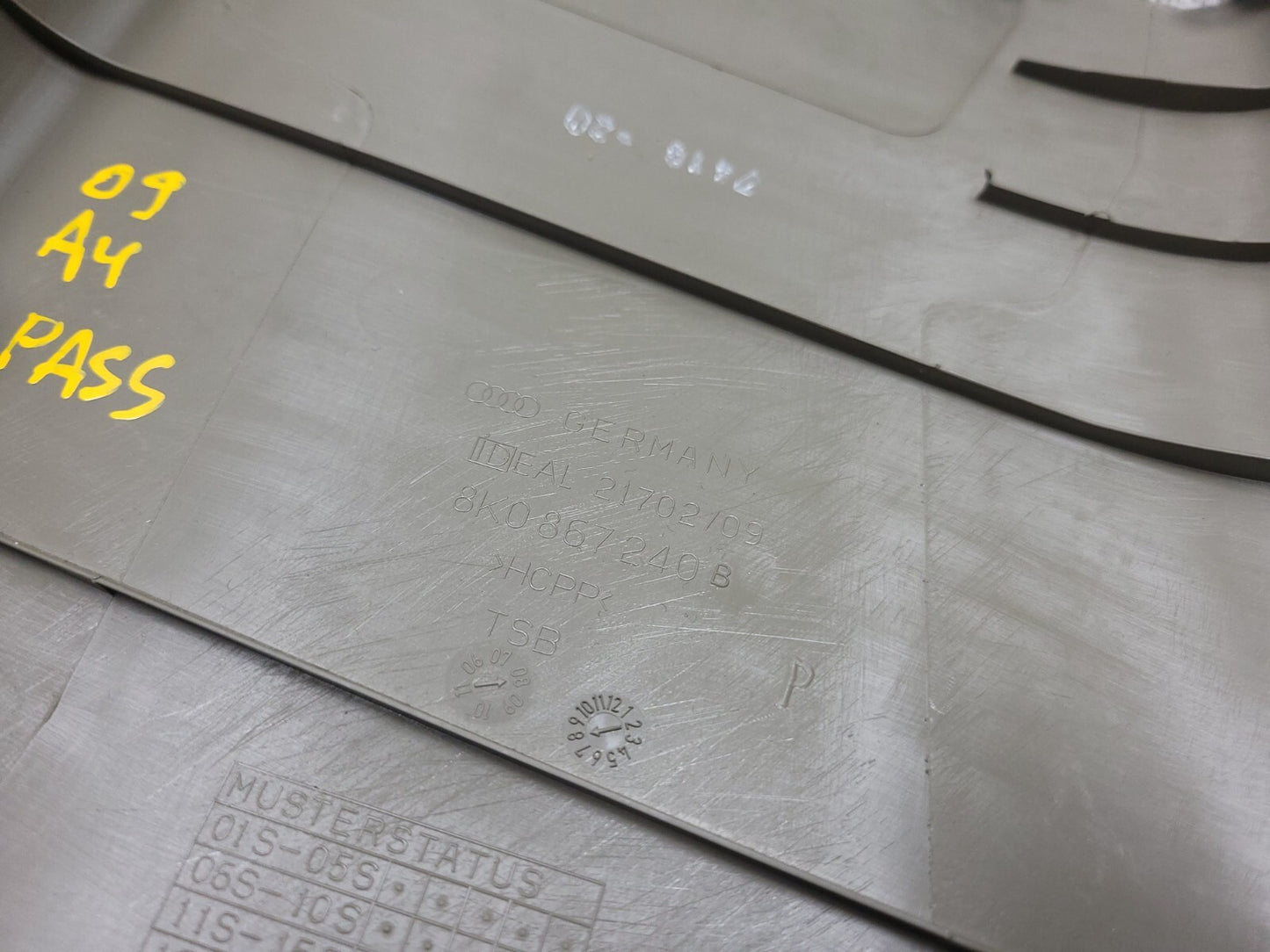 2009 - 2016 Audi A4 S4 Upper & Lower B Pillar Panel Cover Trim Left & Right OEM