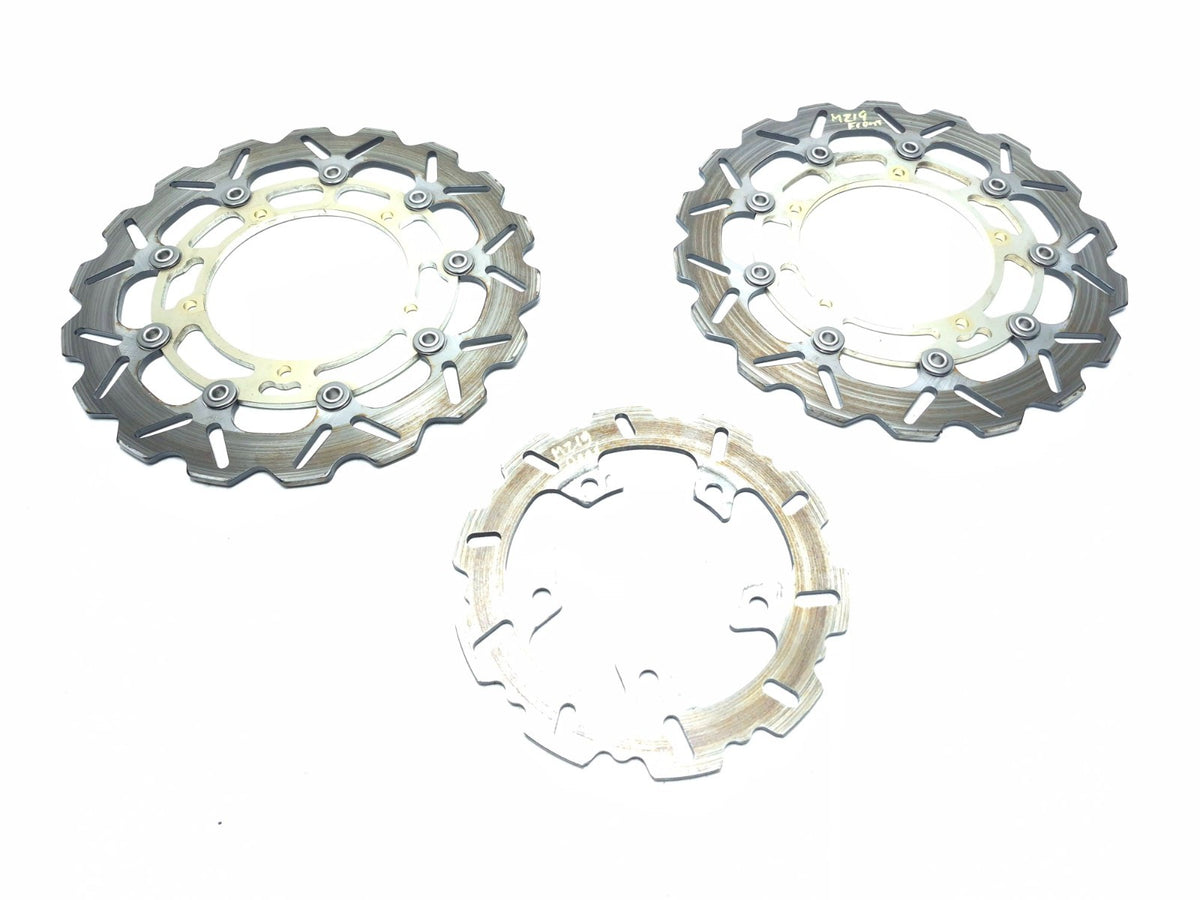 2005 - 2009 Yamaha Yzf R6 Brake Rotor Disc Front & Rear 3pcs OEM