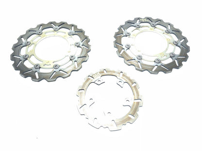 2005 - 2009 Yamaha Yzf R6 Brake Rotor Disc Front & Rear 3pcs OEM