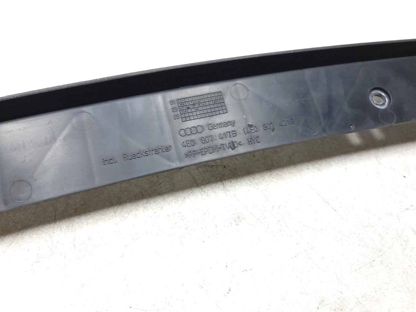 2004 - 2010 Audi A8l A8 Rear Bumper Reflector Light Strip Trim OEM