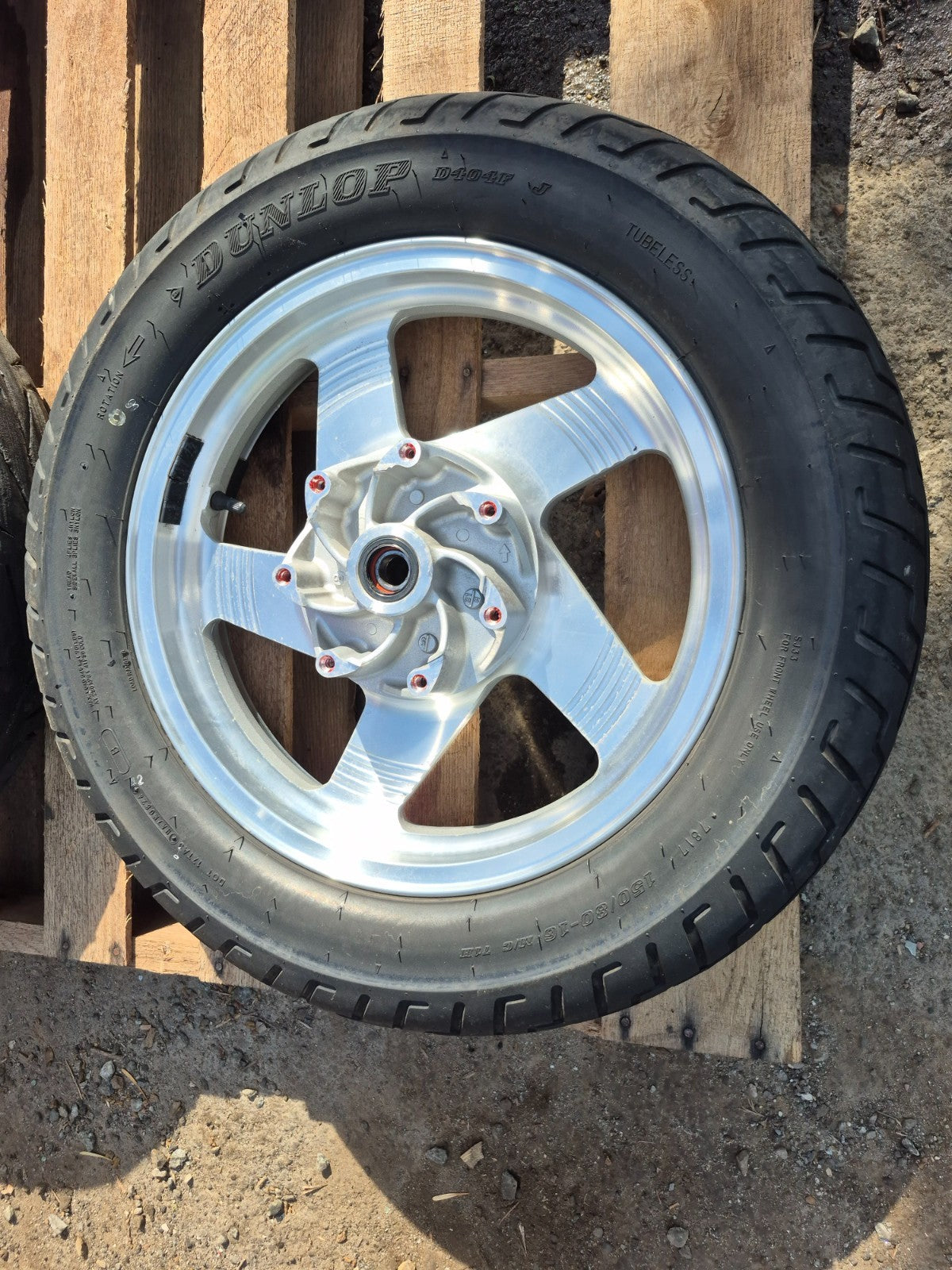 2001 Kawasaki Vulcan 1500 Vn1500 Wheel Rim & Tire Front & Rear *straight* OEM
