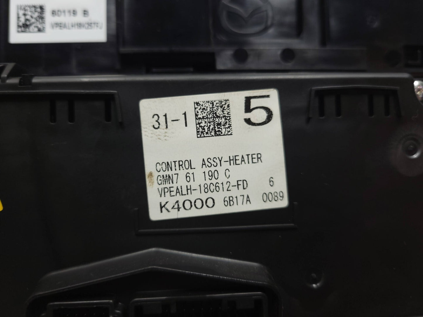 2016 Mazda 6 Dashboard Climate Control Switch Housing OEM