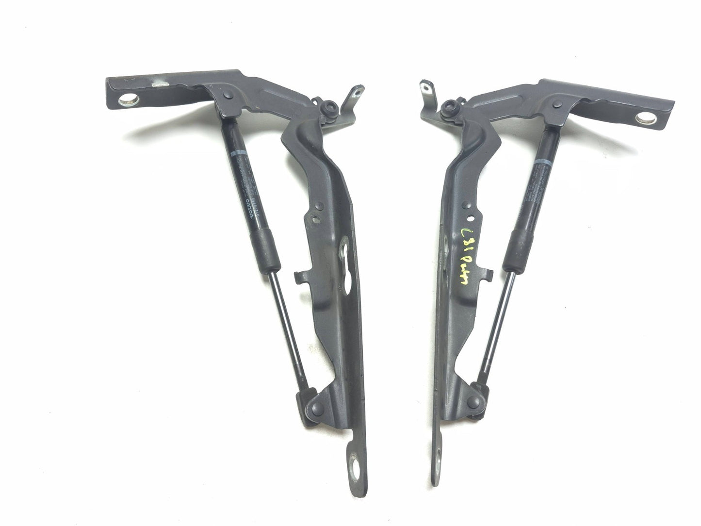 2013 Volvo S60 Hood Hinge W/ Shock Strut Support 2pcs OEM