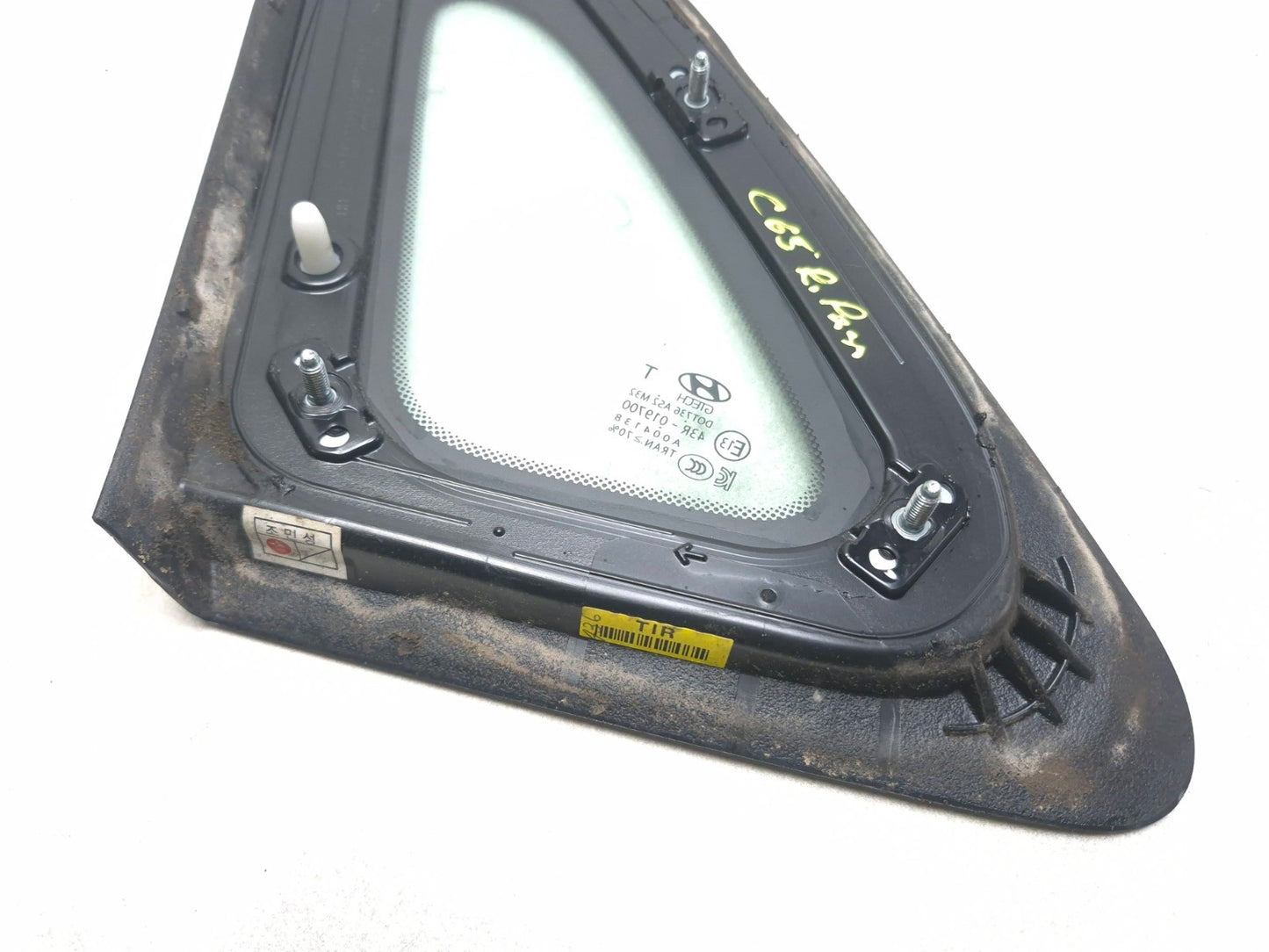2019 Hyundai Kona Rear Quarter  Window Glass Right Passenger Side OEM