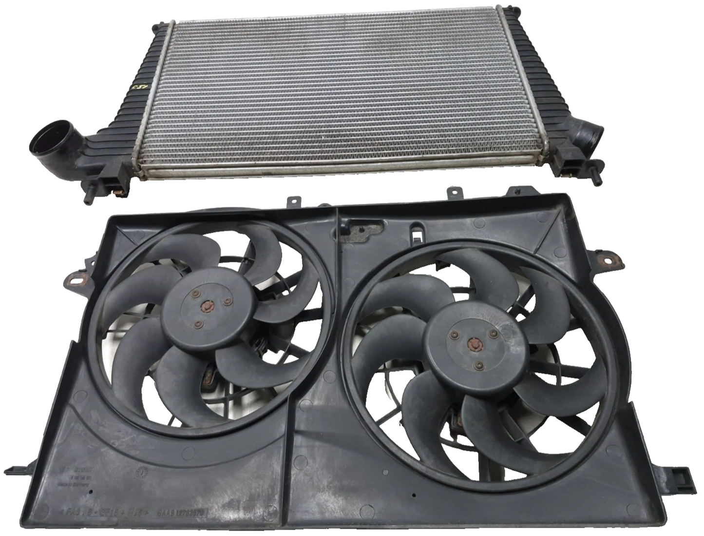 2007 Saab 9-5 Aero Cooling Fan & Cowling W/ Intercooler OEM