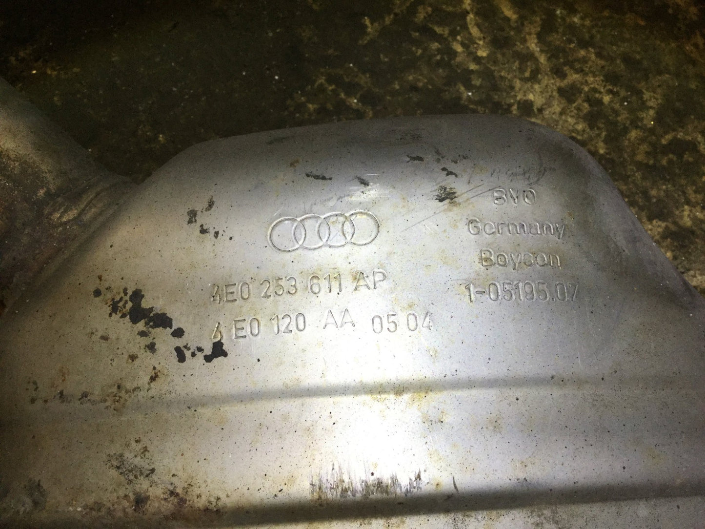 2006 Audi A8l D3 Rear Exhaust Muffler Left Driver Sdie OEM