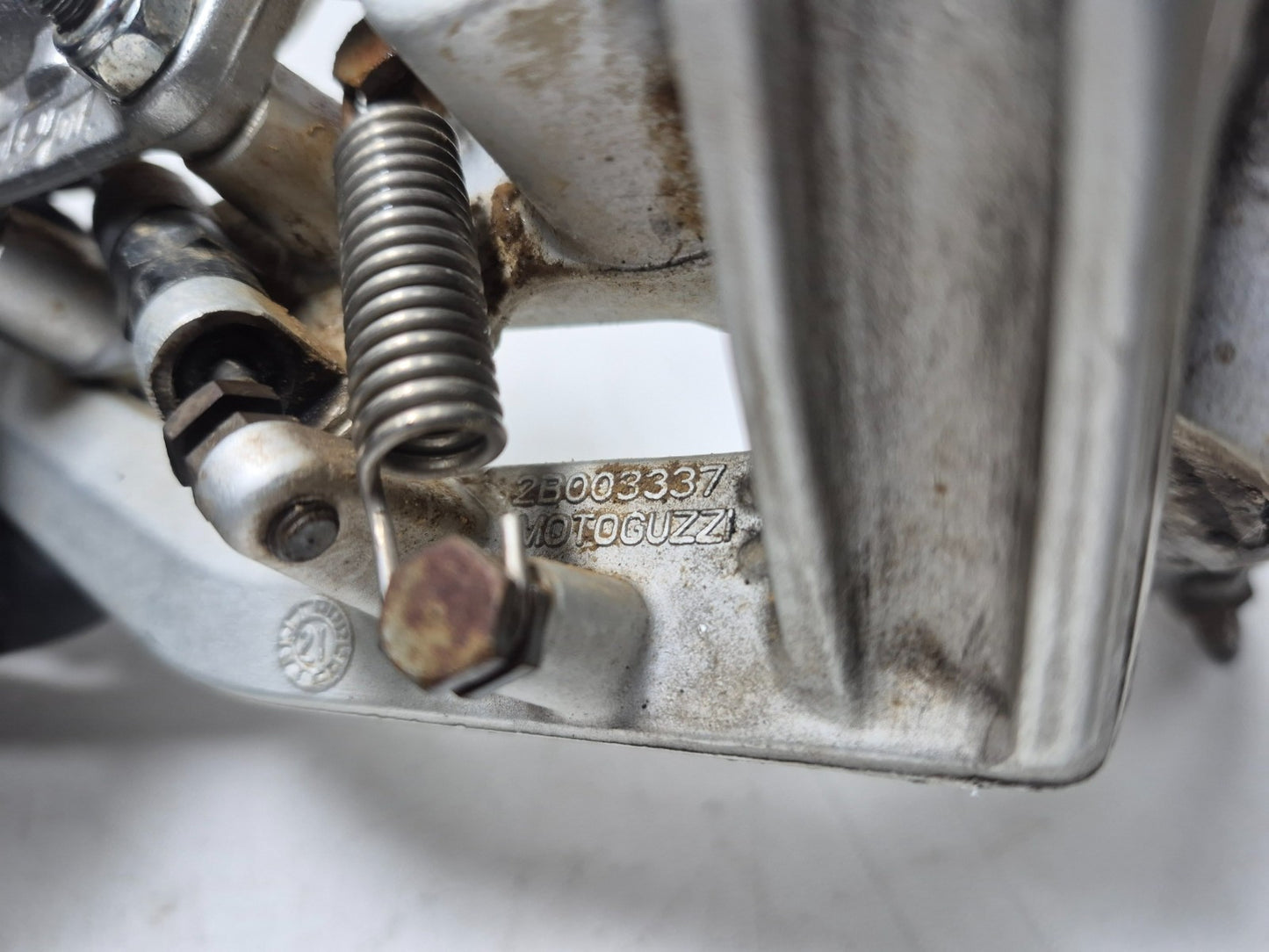 2022 Moto Guzzi V7 Front Right Foot Peg & Bracket W/ Master Cylinder & Pedal OEM
