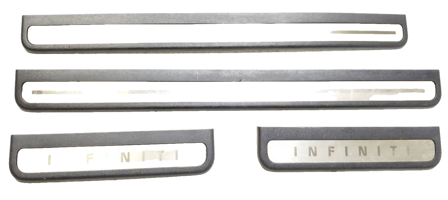 2009 Infiniti G37 Door Sill Scuff Plate Cover 4pcs OEM