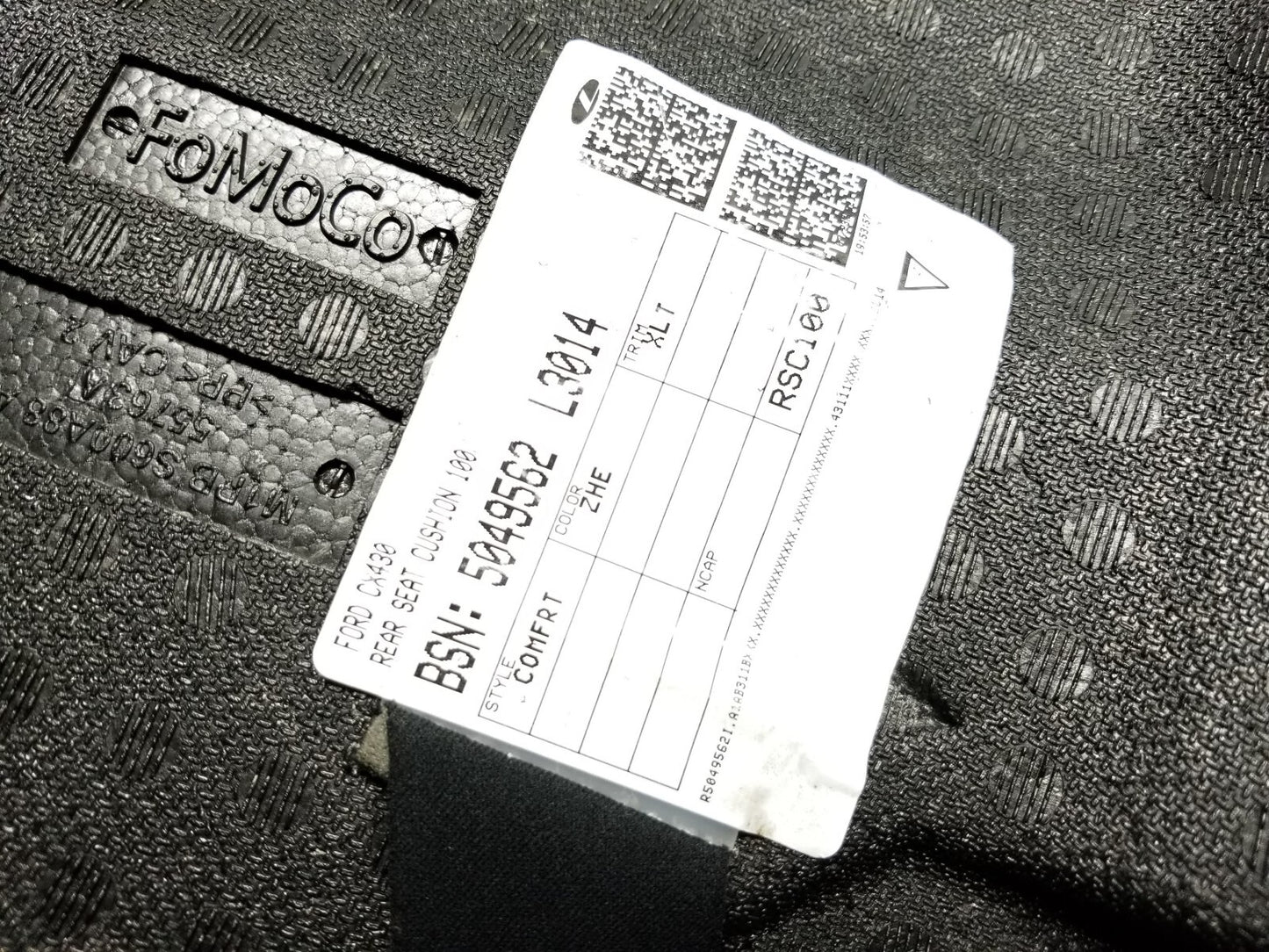 2021 Ford Bronco Rear Seat Lower Cushion OEM 13k Miles