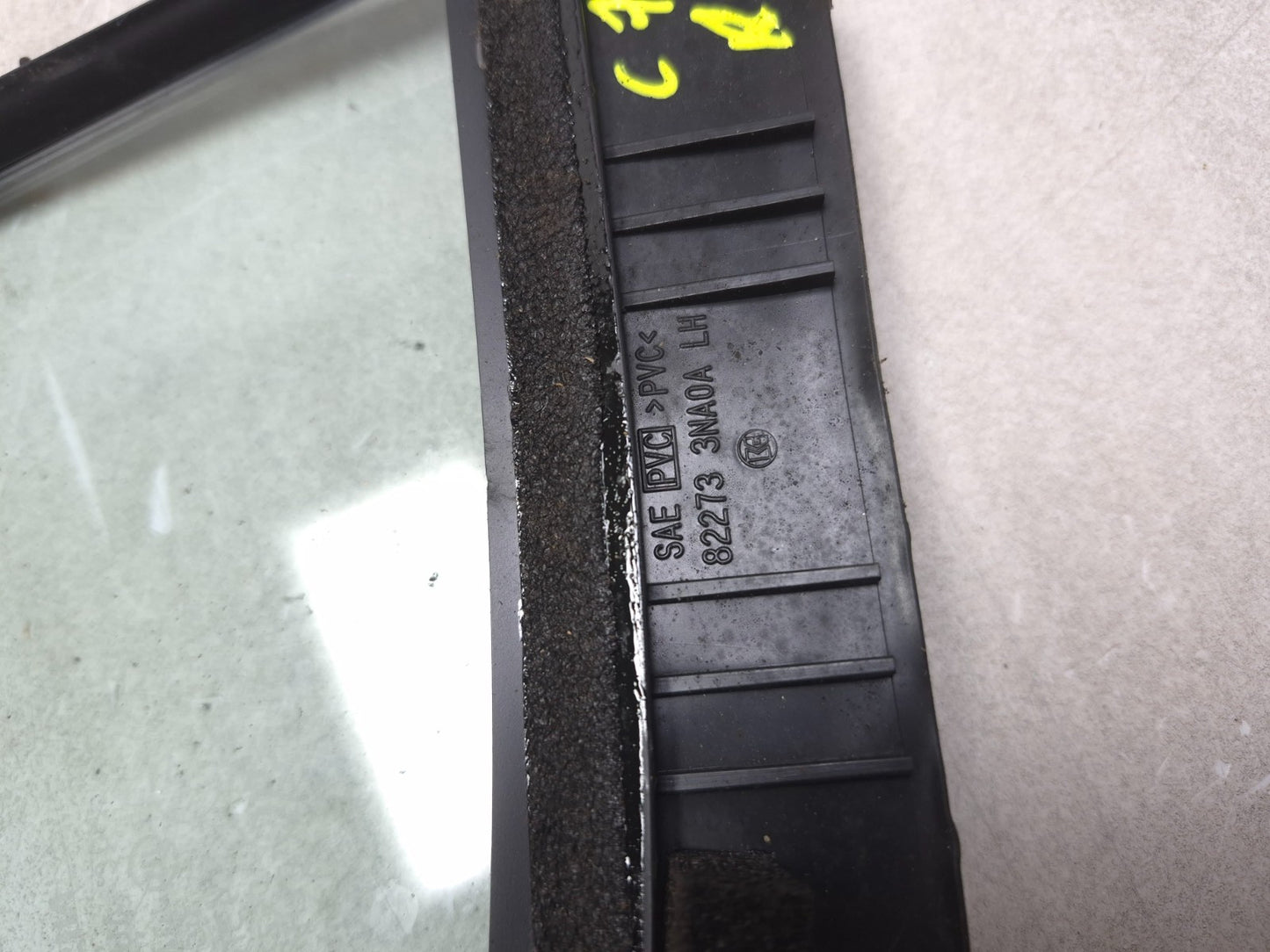 2012 Nissan Leaf Rear Door Vent Window Glass Driver Side Left OEM