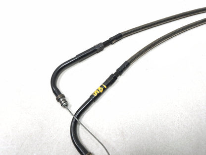 2003 Harley-davidson Fxdl Anniversary Dyna Throttle Cable & Left Grip Pair OEM
