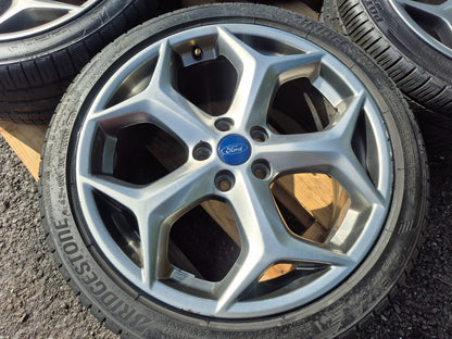 2014-2018 Ford Focus St Wheel Rim W/tire 18jx18 235/40/r18 Bridgestone 4 Pcs OEM