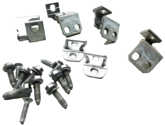 2013 Dodge Dart Passenger Side Door Hinge & Latch Striker 6pcs W/ Bolt 12pcs OEM