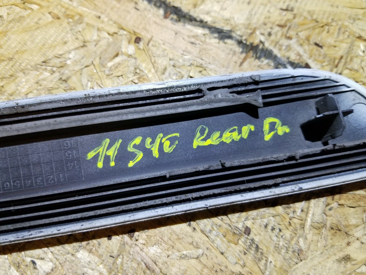 2011 Volvo S40 Rear Door Side Molding Left Driver Side Lower & Upper Pair OEM