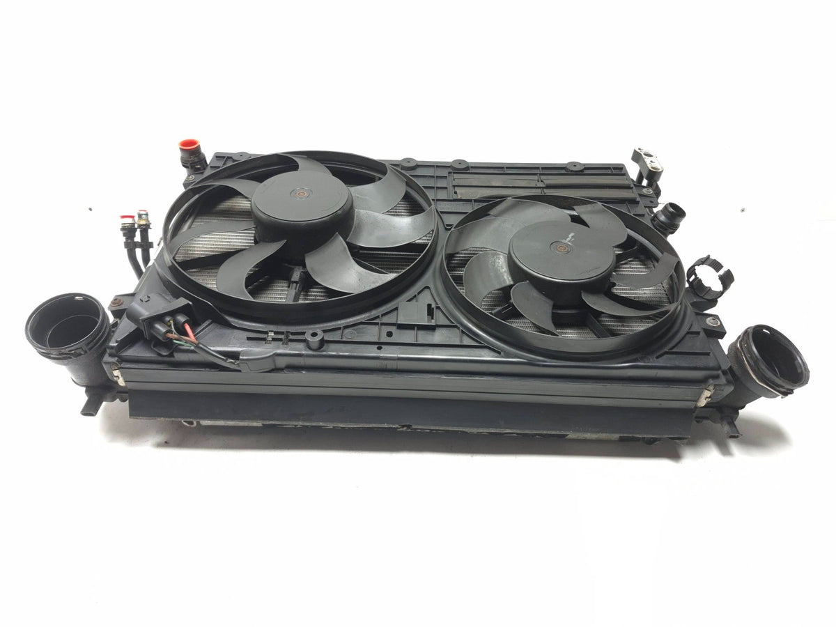 2011 Volkswagen Tiguan Radiator Condenser Intercooler Cooling Fan Assy OEM