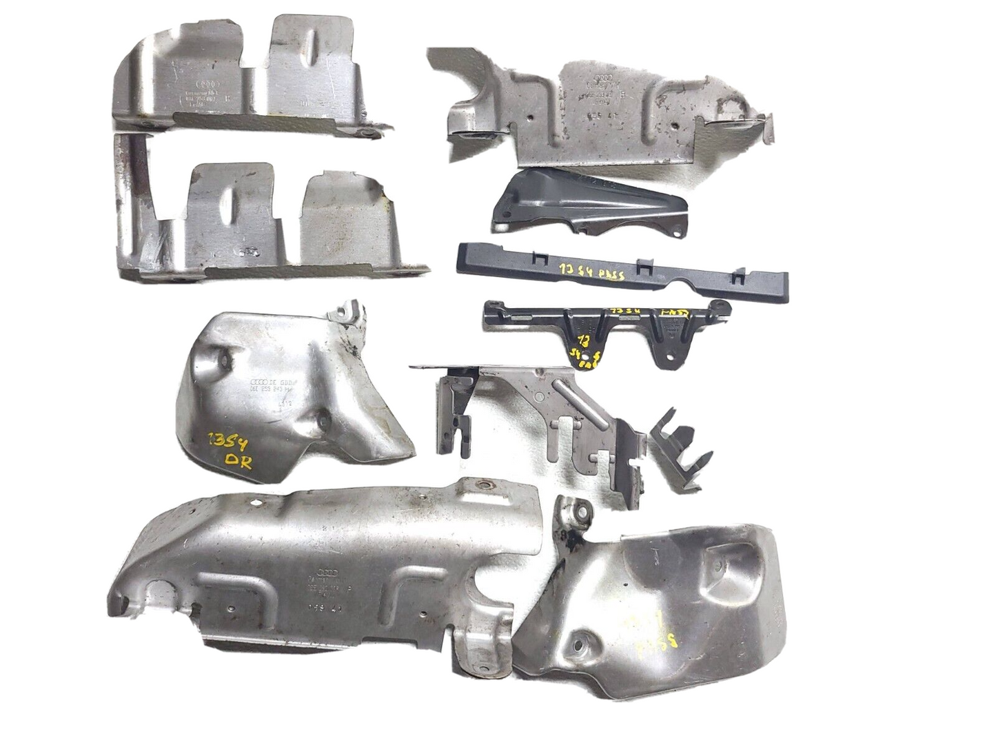 2013 Audi S4 Exhaust Manifold Heat Shield & Bracket Set OEM