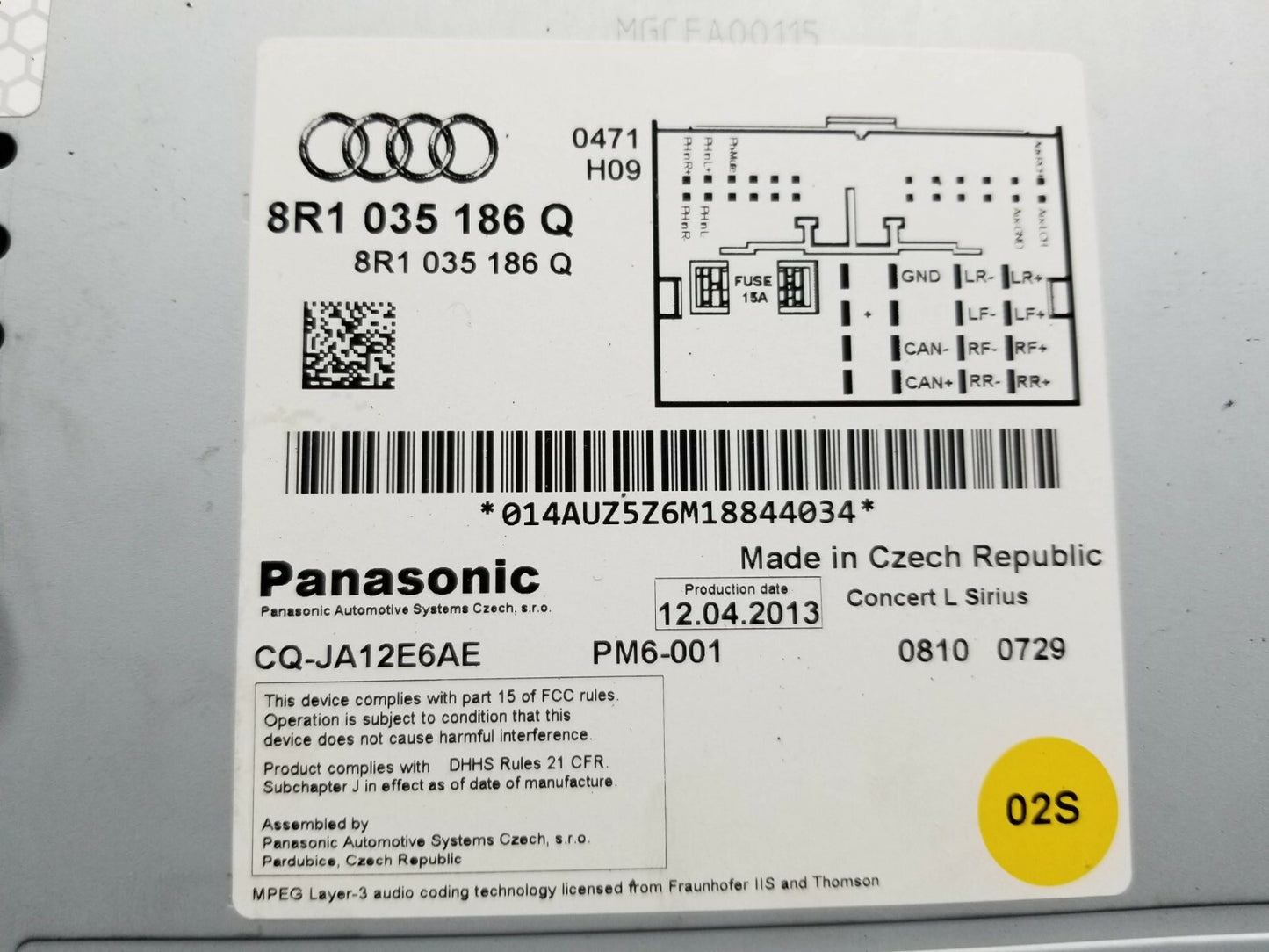 2013 Audi A4 Cd Player Radio Receiver OEM