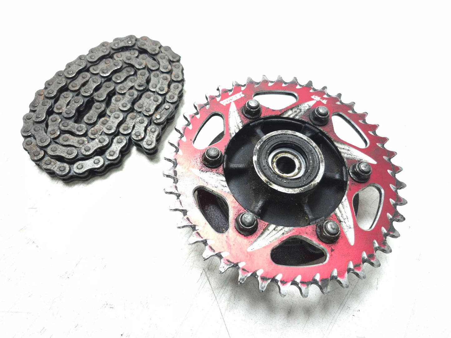 2019 Kawasaki Z400 Er400d Rear Wheel Hub W/ Sprocket & Drive Chain Set OEM