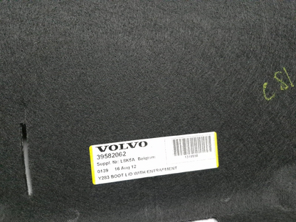 2013 Volvo S60 Rear Trunk Deck Lid Trim Panel OEM 39582062