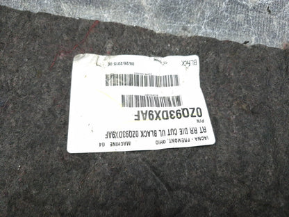 2016 Dodge Grand Caravan Se Rear Interior Floor Carpet OEM