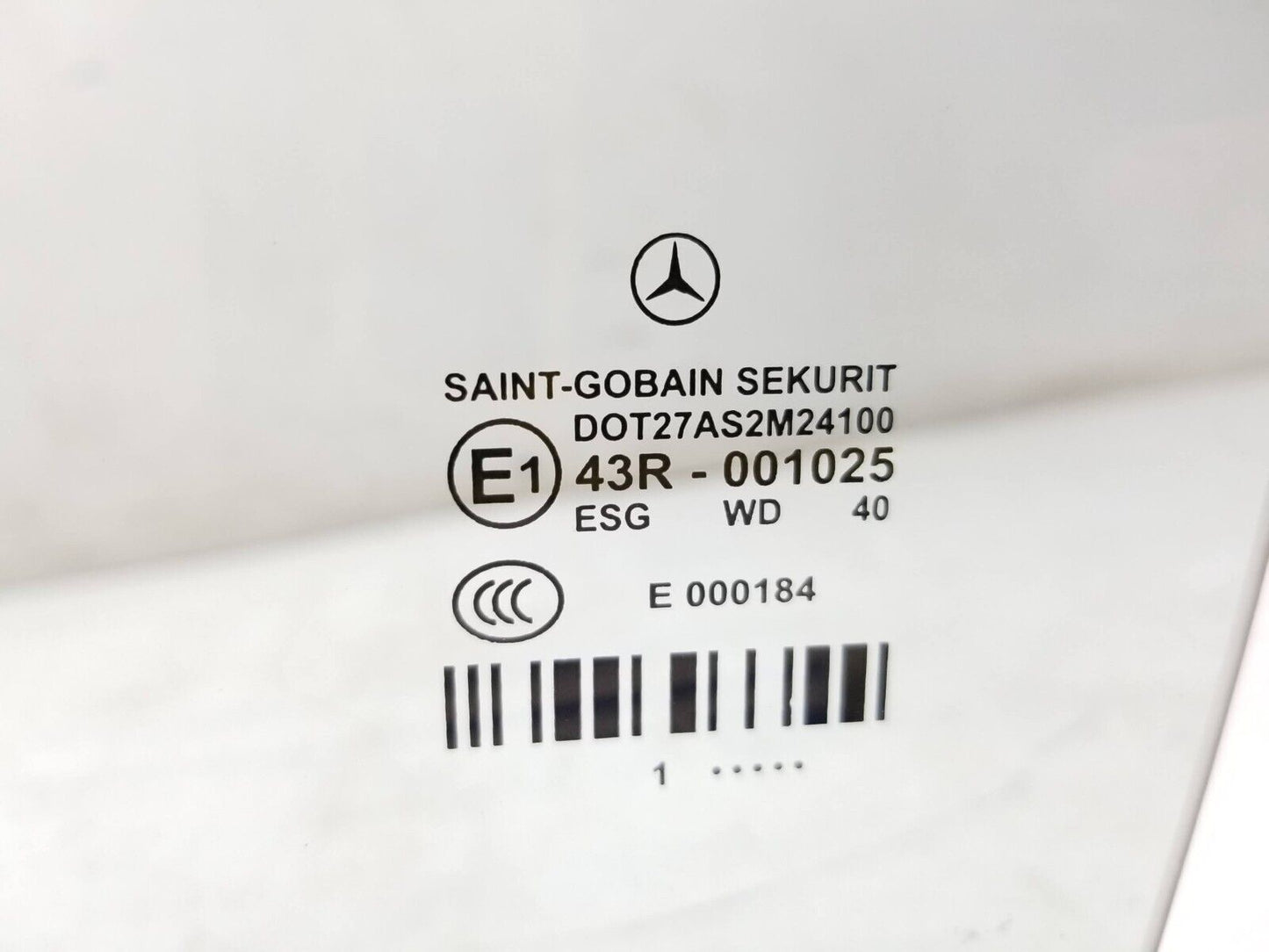 10-16 Mercedes W212 E350 E500 Door Window Glass Rear Driver Side Left OEM