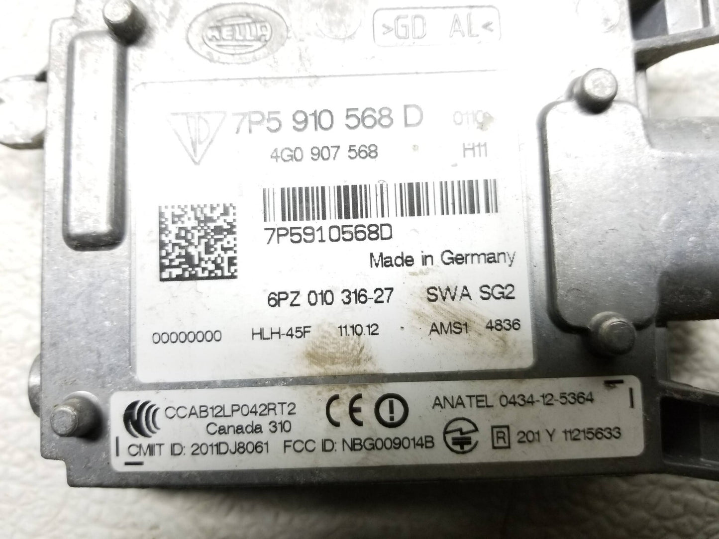2013 Porsche Cayenne Blind Spot Radar Sensor Rear Passenger Side Right OEM