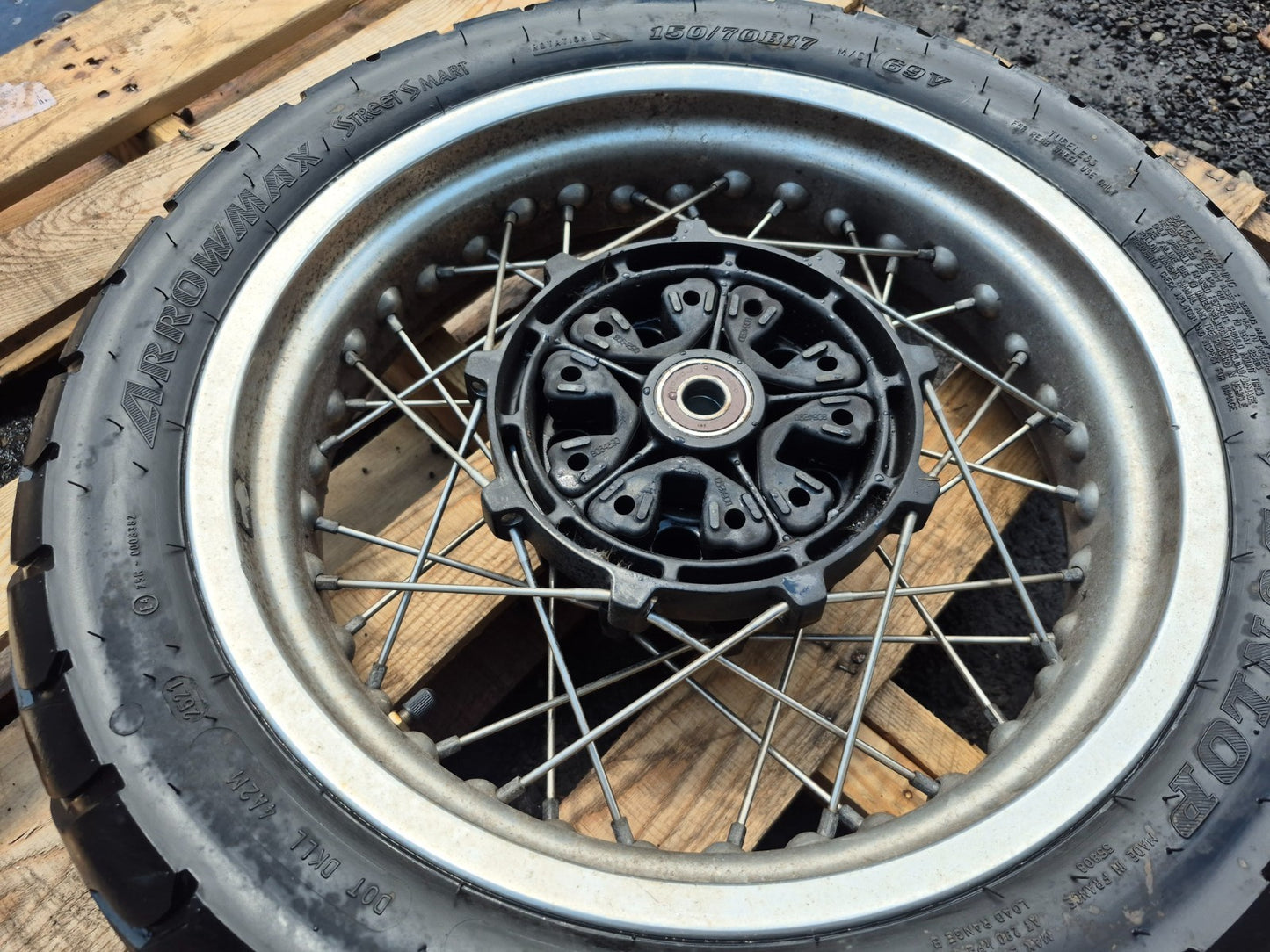 2022 Moto Guzzi V7 Rear Wheel Rim & Tire OEM