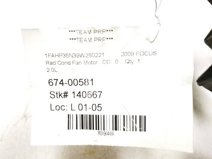 2007 - 2010 Ford Focus Radiator Fan Motor Assembly OEM