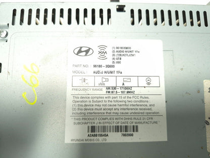 2012 Hyundai Sonata Radio Am/fm Cd Player 96180-3q600 OEM
