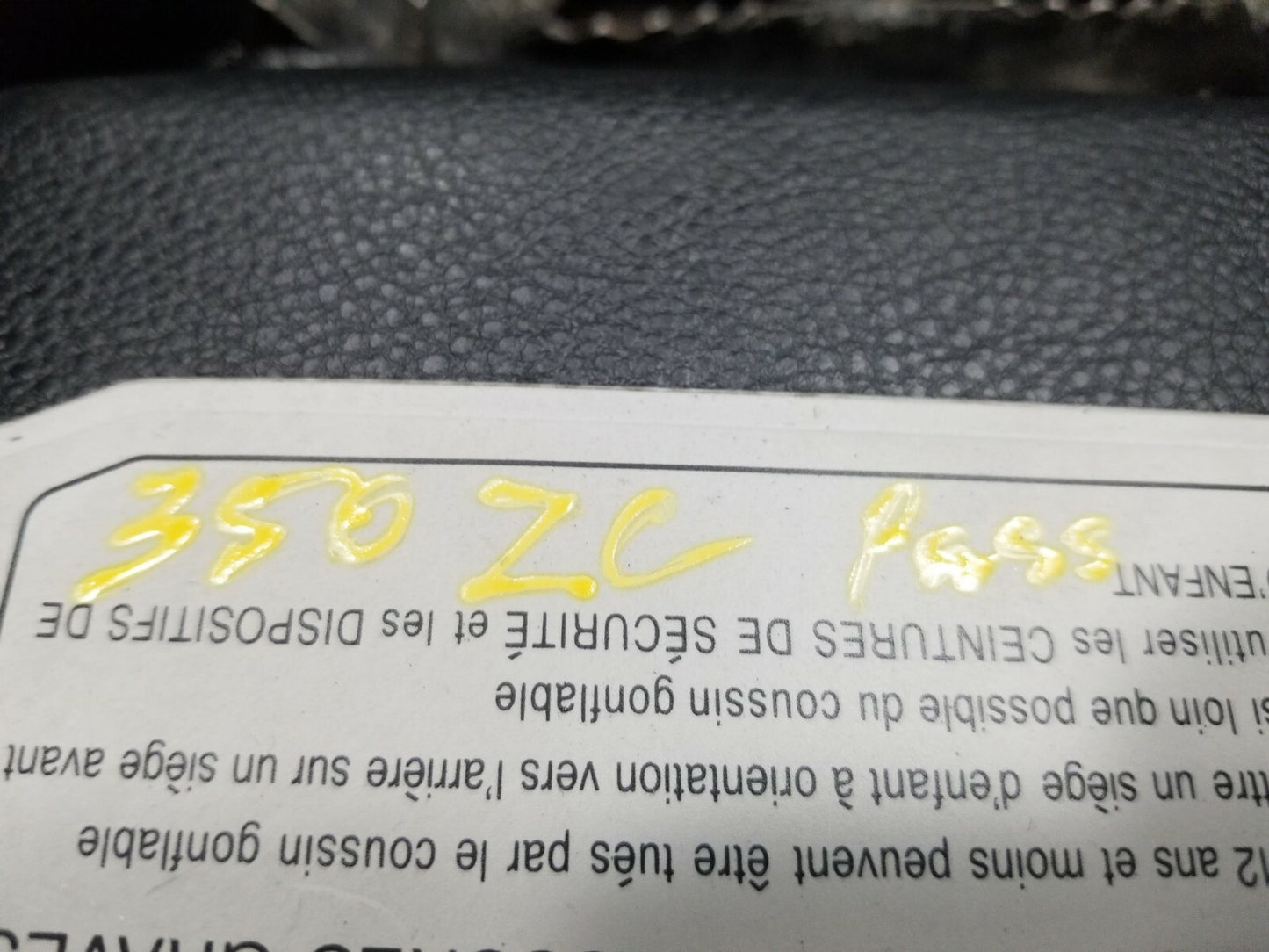 03 04 05 Nissan 350z Convertible Sun Visor Sunvisor Right Passenger Side OEM