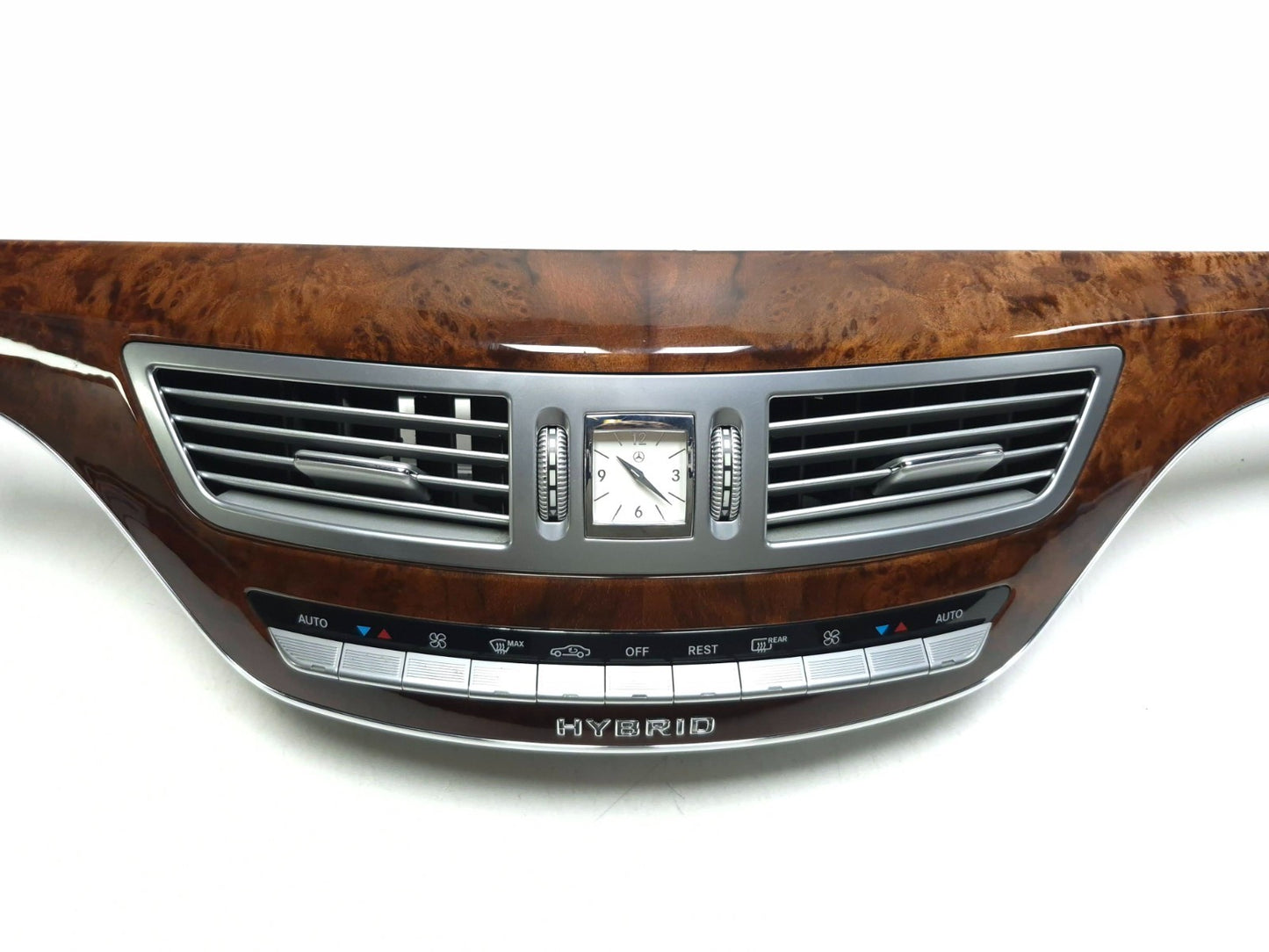 2010 Mercedes S400 W221 Hybrid Center Dash Trim Bezel Wood Assembly OEM
