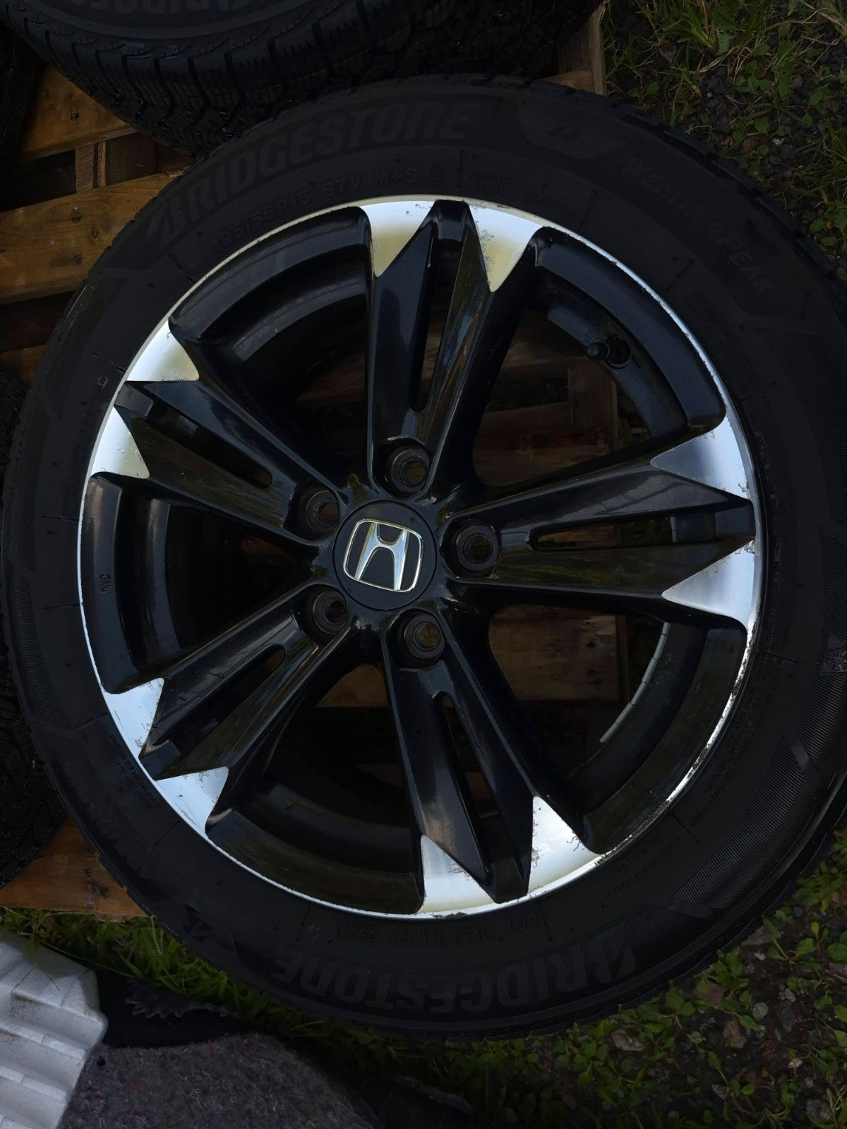 2014 Honda Cr-z Wheel Rim W/ Tire 195/55/r16 16x6j Et45 6.5/32 4 Pcs OEM
