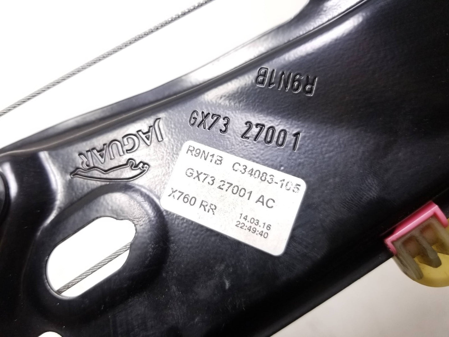 2017 Jaguar Xe Window Regulator Rear Driver Side Left OEM Gx73-27001-ac