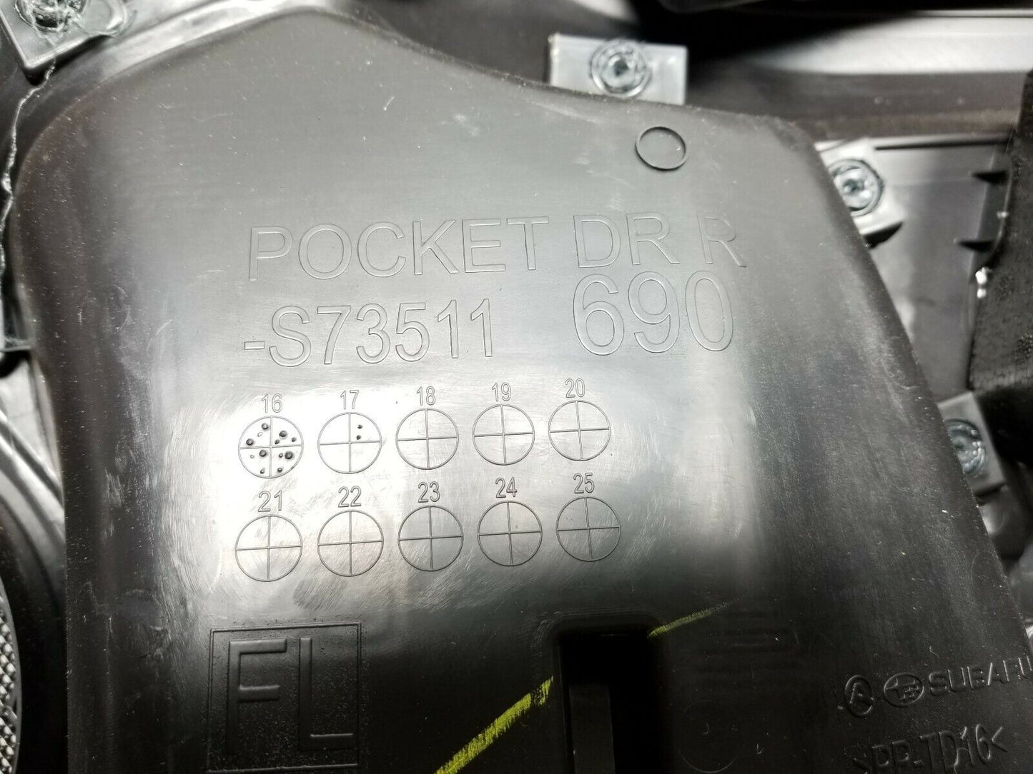 17 18 19 Subaru Impreza Door Panel Rear Left Driver Trim OEM 64k Miles