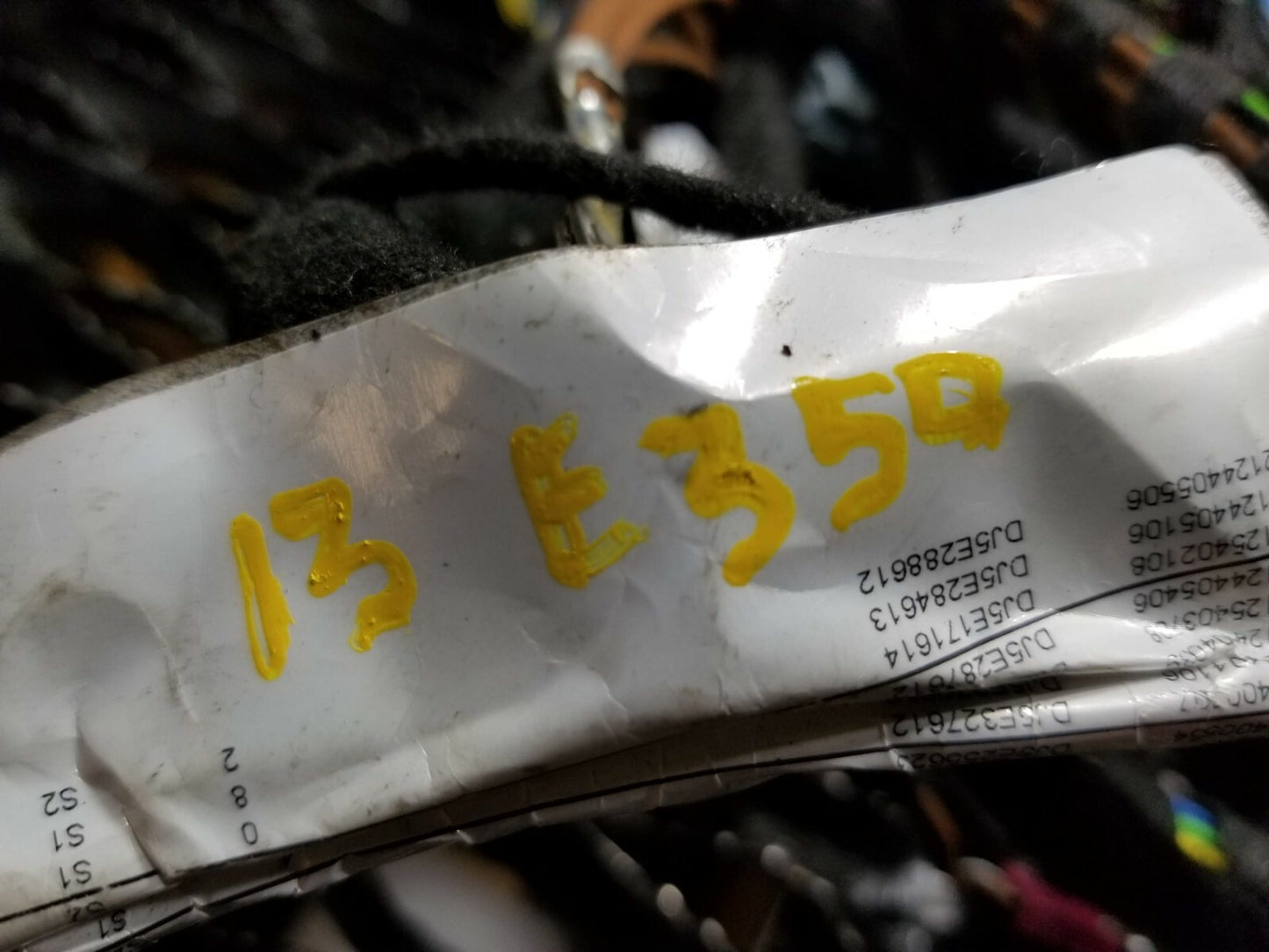 2013 Mercedes W212 E350 Rear Interior Body Wire Harness OEM