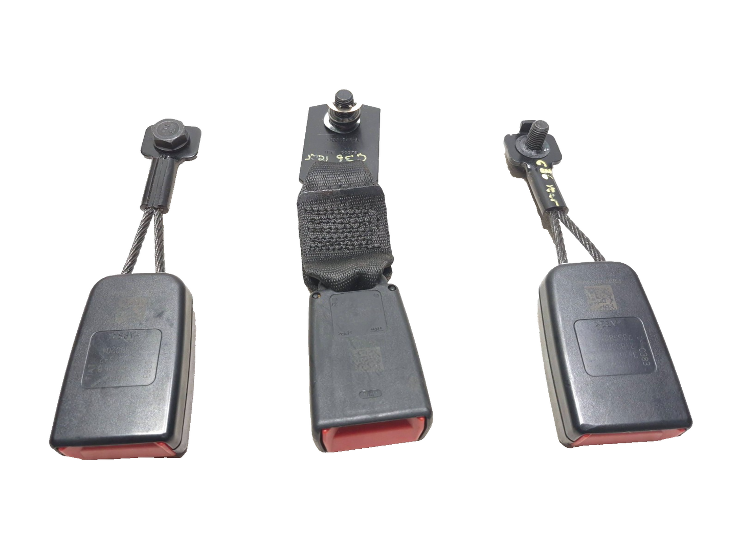 2014 Fiat 500l Rear Seat Belt Buckle 3pcs OEM