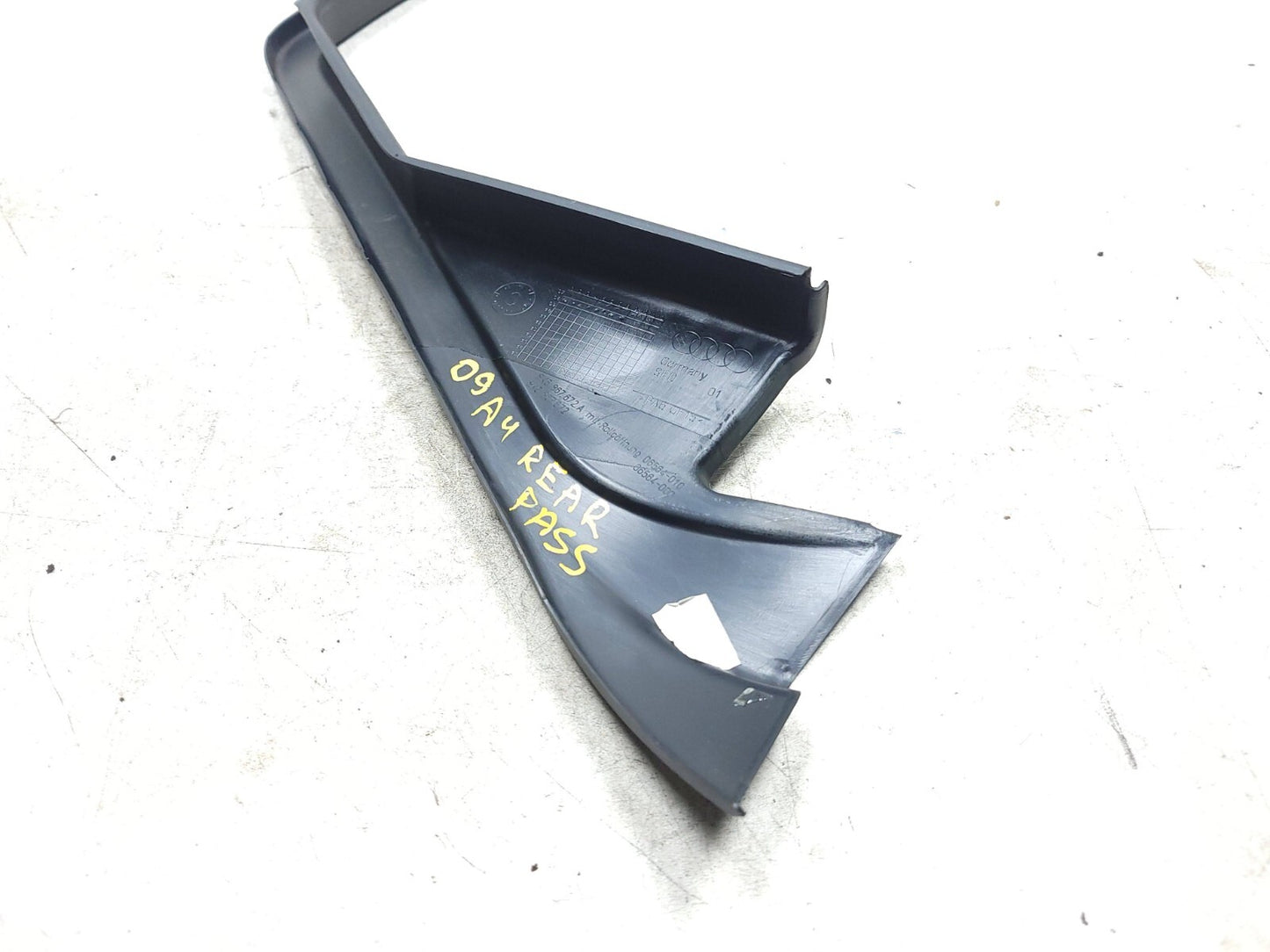 09 - 16 Audi A4 S4 Sedan Door Window Frame Trim Rear Passenger Side Right OEM