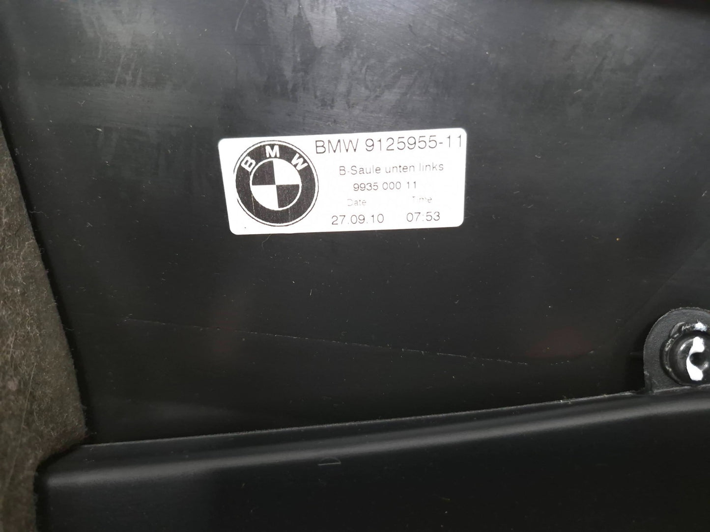 2011 BMW 750li B Pillar Trim Cover Lower Left & Right Pair OEM