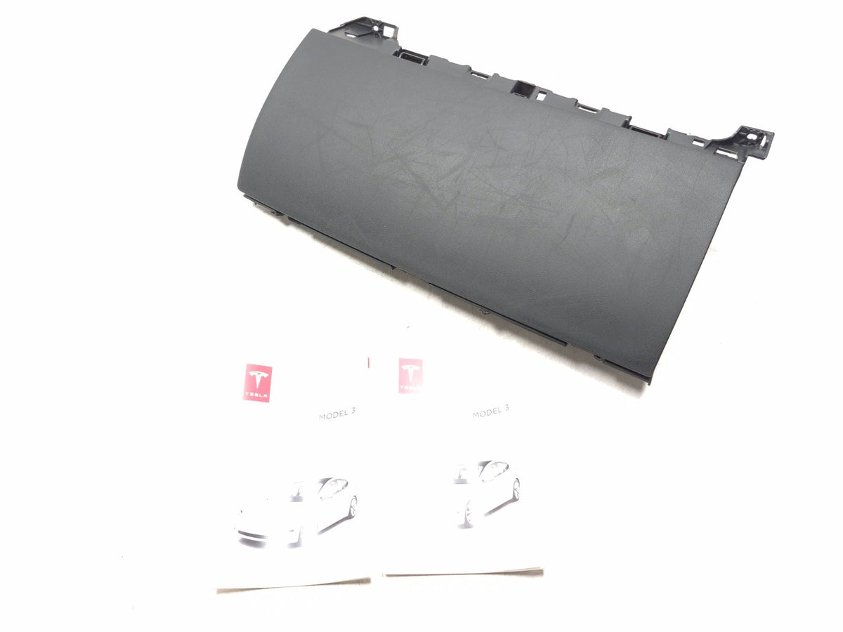 2020 Tesla Model 3 Dashboard Storage Compartment & Owners Manual OEM