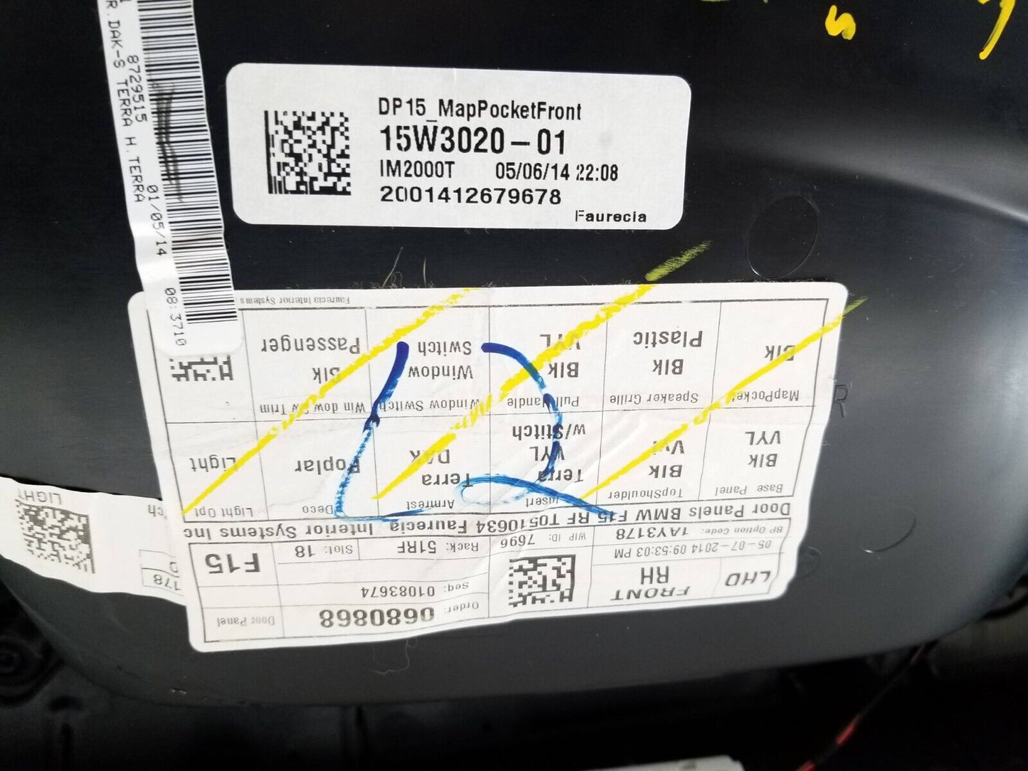 14-18 BMW X5 Door Panel Trim Front Passenger Side Right OEM 89k Miles✅ Dakota