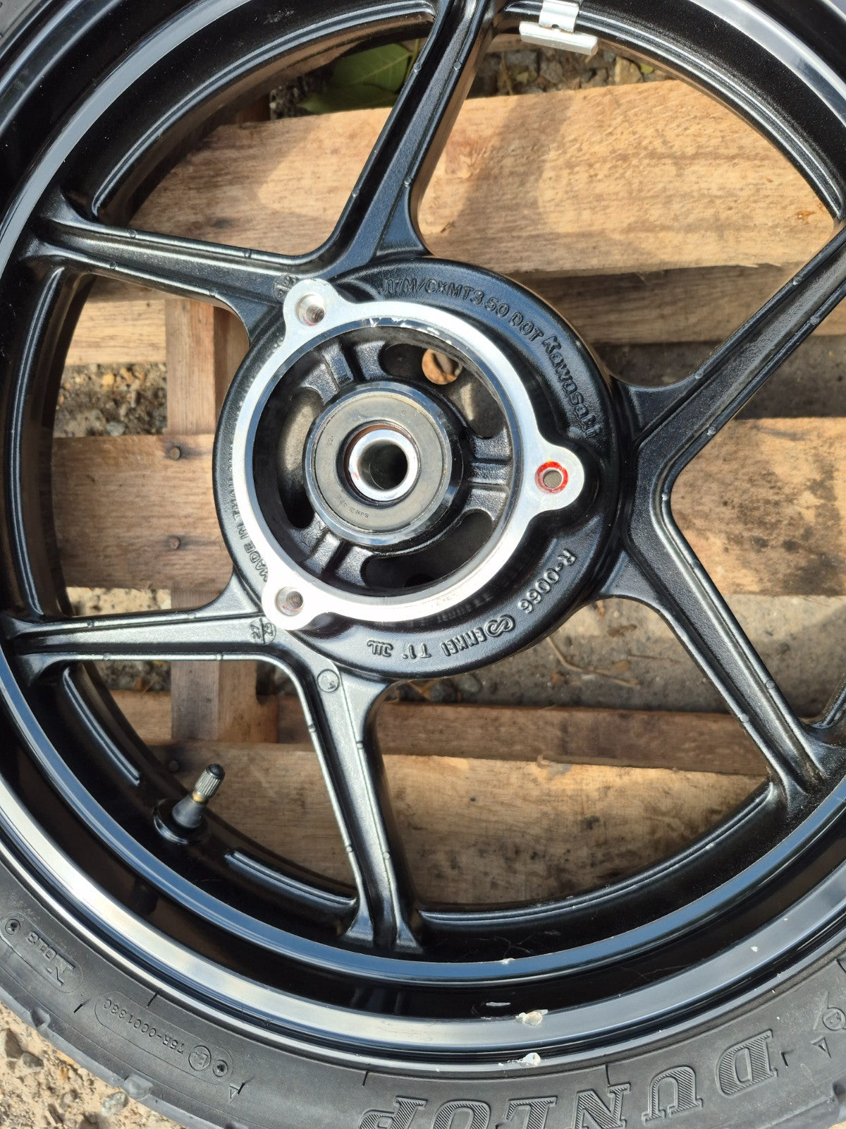 2008 Kawasaki Ninja 250r Ex250 Wheel Rim & Tire Front & Rear *straight* OEM
