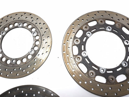 1998 Yamaha Yzf600r Brake Disc Front & Rear 3 Pcs OEM