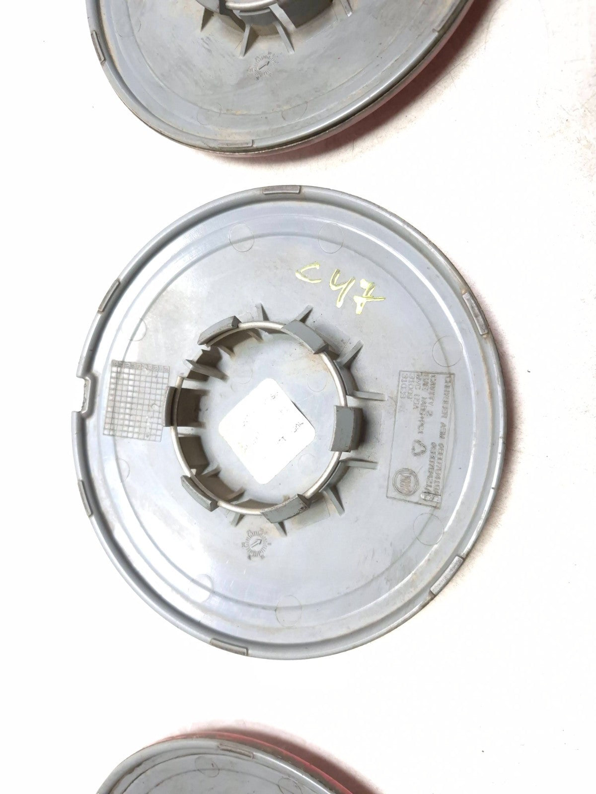 2013 Fiat 500 Turbo Red Wheel Center Cap 3pcs OEM